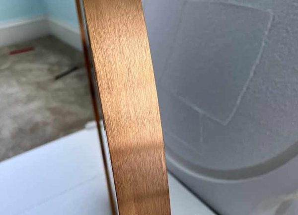 Premium Round Aluminum Wall Mirror with Golden Frame – Modern Minimalist Design - Image 2