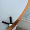 Premium Round Aluminum Wall Mirror with Golden Frame – Modern Minimalist Design - Image 4